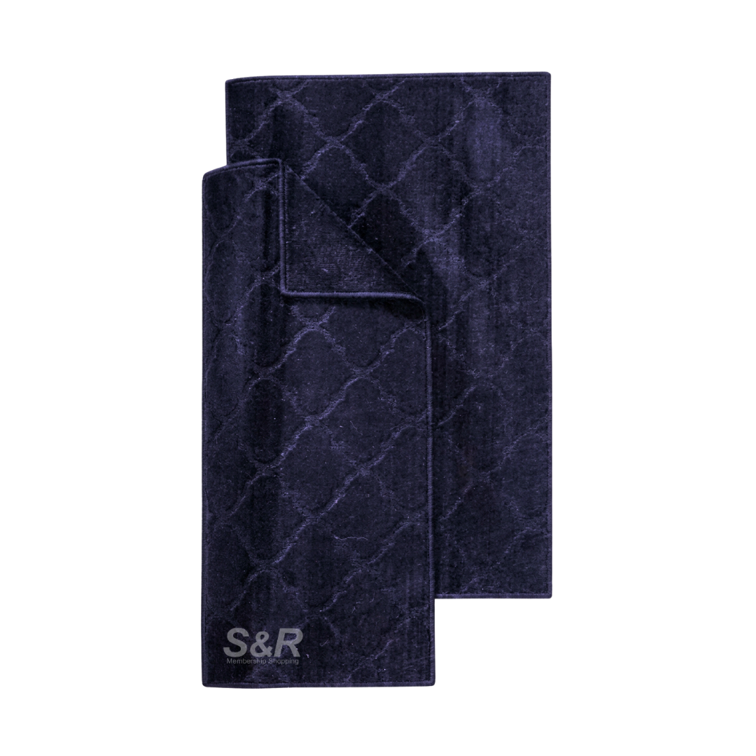 Jessica Taylor Geometric Bath Mat Indigo 20inx34in